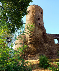 Ruine der Burg Reuland in der Gemeinde Burg-Reuland in der Provinz Lüttich in Ostbelgien im...