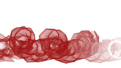 Isolated sheer red ribbon overlay - obrazy, fototapety, plakaty