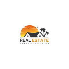 Beach Summer Real Estate Company Logo Design