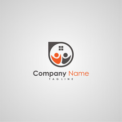Human People Real Estate Logo Design
