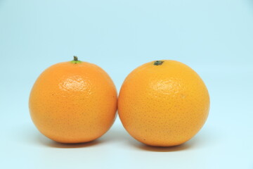 Oranges isolated on white background with clipping path