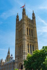 Fototapeta na wymiar Parliament Victoria Tower in Westminster London