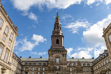 Fototapeta na wymiar Christiansborg Palace in Copenhagen. Danish Parliament Folketinget.