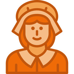 pilgrim woman two tone icon