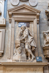 Fototapeta na wymiar Westminster Abbey Poet's Corner William Shakespeare in London