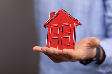 home choice Big data and artificial intelligence concept. Machine learning and cyber mind domination