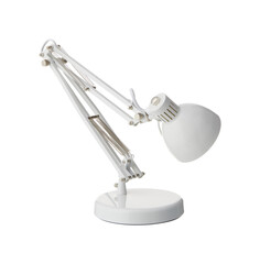 White folding table lamp cut out transparent background