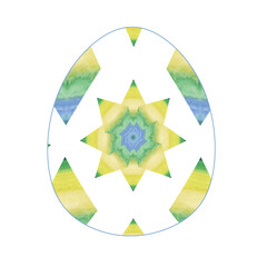 Easter egg with geometric design