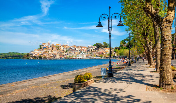 Anguillara Sabazia on Lake Bracciano, Lazio, central Italy.