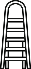 Wall ladder icon outline vector. Wood tool. Portable indoor