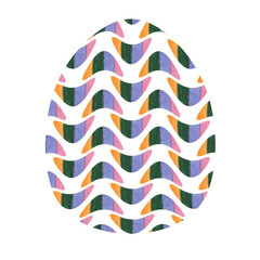 Easter egg with geometric design