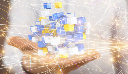 Business intelligence analyst dashboard on virtual