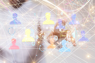 Business intelligence analyst dashboard on virtual