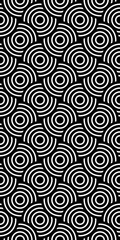 Vector seamless pattern with concentric circles. Geometric abstract background.