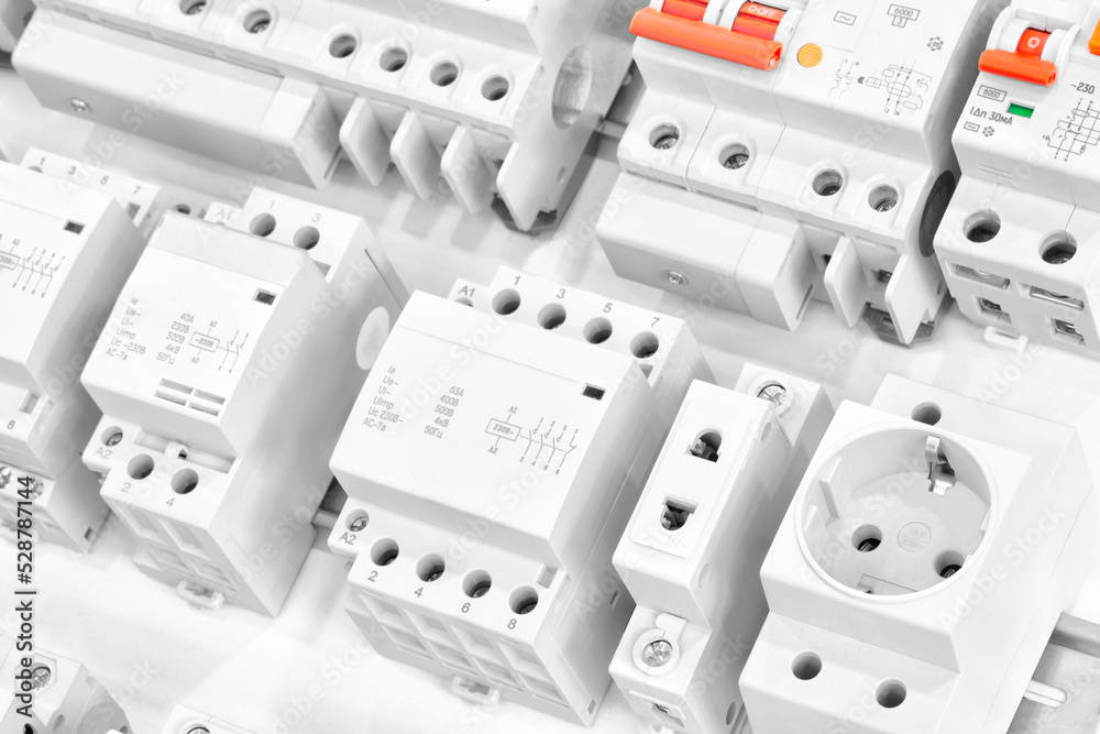 Aufkleber new automated system of electric power supply and distribution. electric boxes with high-voltage equ