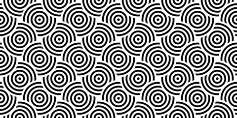 Vector seamless pattern with concentric circles. Geometric abstract background.
