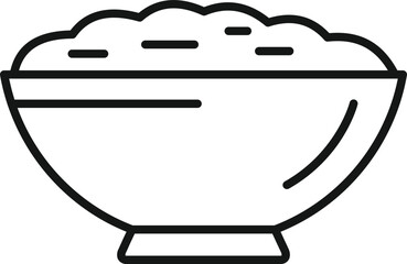 Masher potato icon outline vector. Mash food. Bowl meal