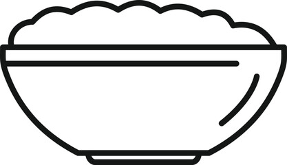 Mash potato bowl icon outline vector. Food dish. Masher meal