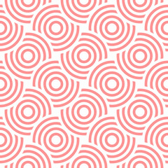 Vector seamless pattern with concentric circles. Geometric abstract background.