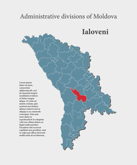 Vector map Moldova and district Ialoveni