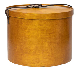 image of a vintage hatbox isolated on white