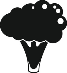Cute broccoli icon simple vector. Vegetable cabbage. Sweet salad