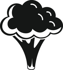 Clean brocoli icon simple vector. Cabbage vegetable. Plant salad