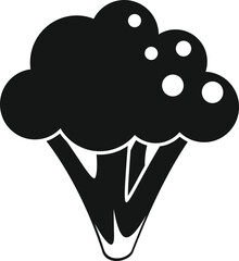 Diet fresh brocoli icon simple vector. Broccoli cabbage. Food vegetable