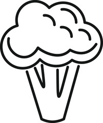Fresh brocoli icon outline vector. Cabbage vegetable. Plant salad