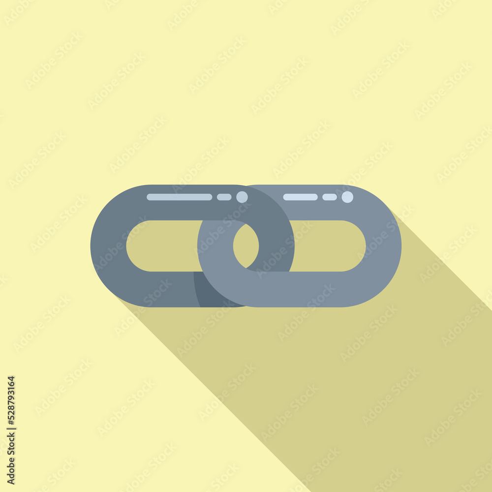 Poster internet chain icon flat vector. web link. network button