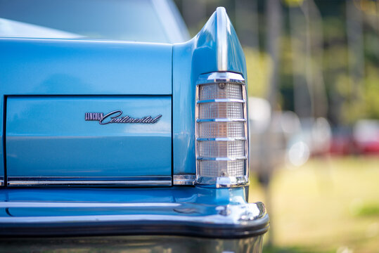 Old Lincoln Continental front headlight