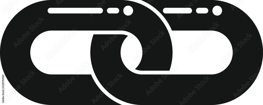 Poster internet chain icon simple vector. web link. network button