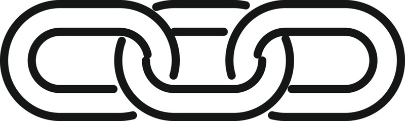 Chain link icon outline vector. Computer button. Internet network
