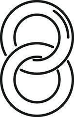 Chain icon outline vector. Computer internet. Modern connection