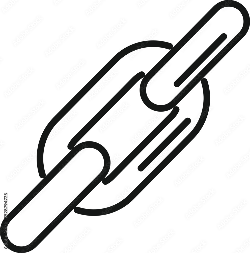Poster disconnect chain icon outline vector. web link. internet button