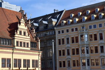 Fototapeta premium Hausfassaden in der Altstadt von Leipzig