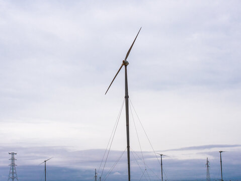 A large windmill on a wind farm in Kano, Nigeria