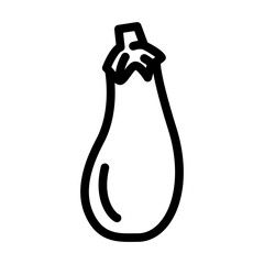 white eggplant pelican line icon vector. white eggplant pelican sign. isolated contour symbol black illustration