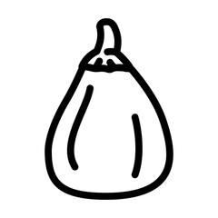 galine eggplant line icon vector. galine eggplant sign. isolated contour symbol black illustration