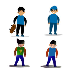 boy cartoon character bundle illustration