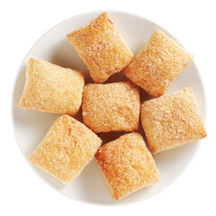 Puff pastry stuffed with jam