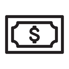 Money line icon. Cash Dollar vector illustration