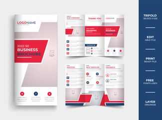 Professional business trifold brochure template design
