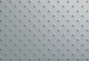 Metallic transparent dots on gray backdrop, gray color geometric pattern texture background