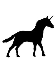 Silhouette Einhorn Umriss Schatten