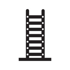 It's a ladder to the tree icon | Black Vector illustration |