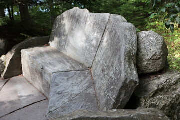 stone garden bench 