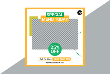 Special Food Menu Banner Template