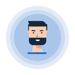 Avatar profile picture icon  including male Vector illustration.