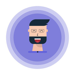 Avatar profile picture icon  including male Vector illustration.
